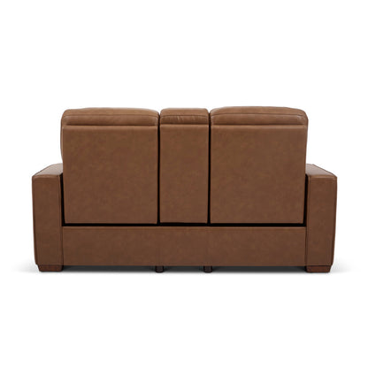 Dutch Power Reclining Loveseat with Console, Power Headrest & Lumbar - Leather 562-80