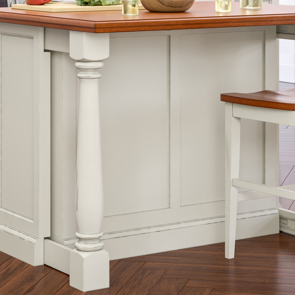 Monarch Kitchen Island - Off-White