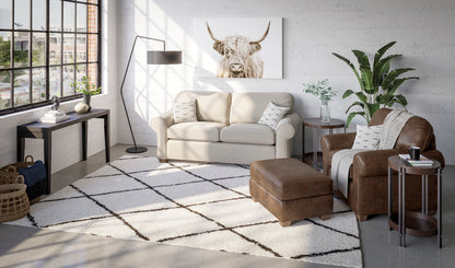 Thornton Two-Cushion Sofa - Fabric, Leather 818-01