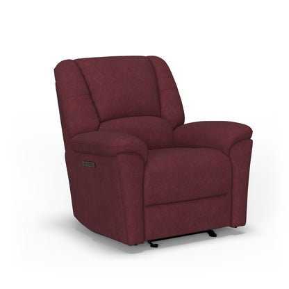 Plush Power Gliding Recliner with Power Headrest & Lumbar - Leather 654-01