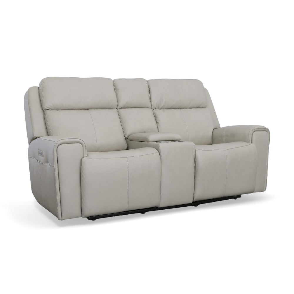 Barnett Collection - Power Reclining Loveseat with Console, Power Headrests & Lumbar