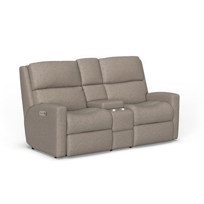 Catalina Power Reclining Loveseat with Console & Power Headrests - Fabric 128-65