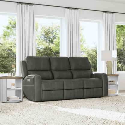 Linden Power Reclining Sofa with Power Headrests & Lumbar - Leather 946-02