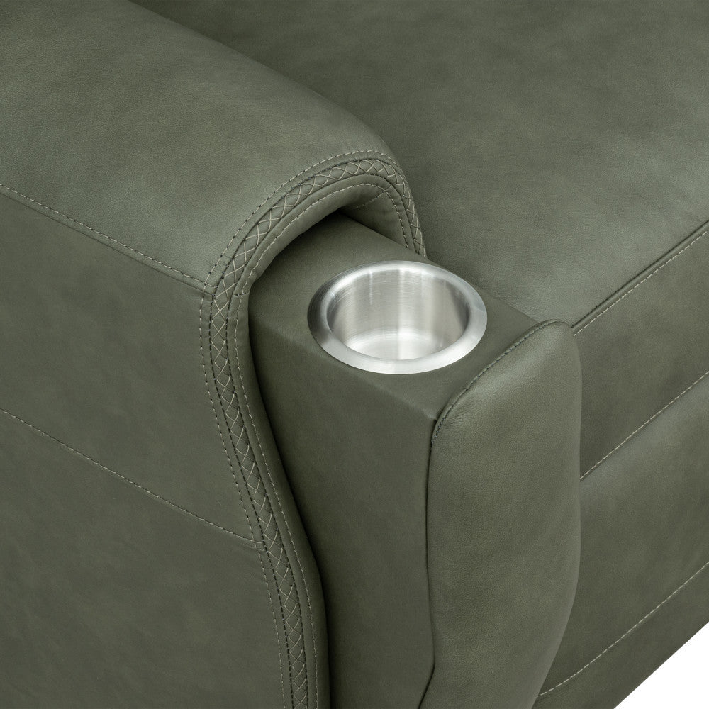 Felix Power Recliner with Power Headrest, Lumbar, Heat & Massage - Leather 408-21