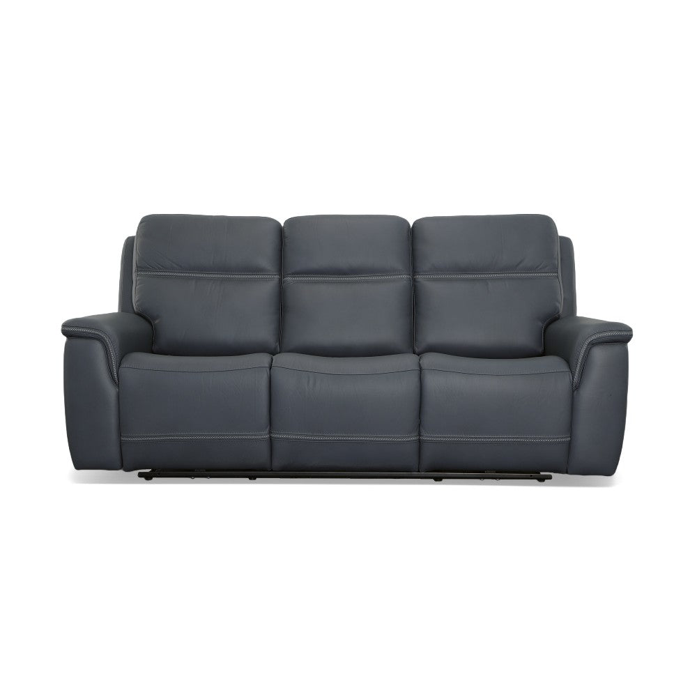 Sawyer Power Reclining Sofa with Power Headrests & Lumbar - Leather 009-42