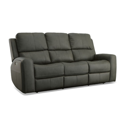 Linden Power Reclining Sofa with Power Headrests & Lumbar - Leather 946-02