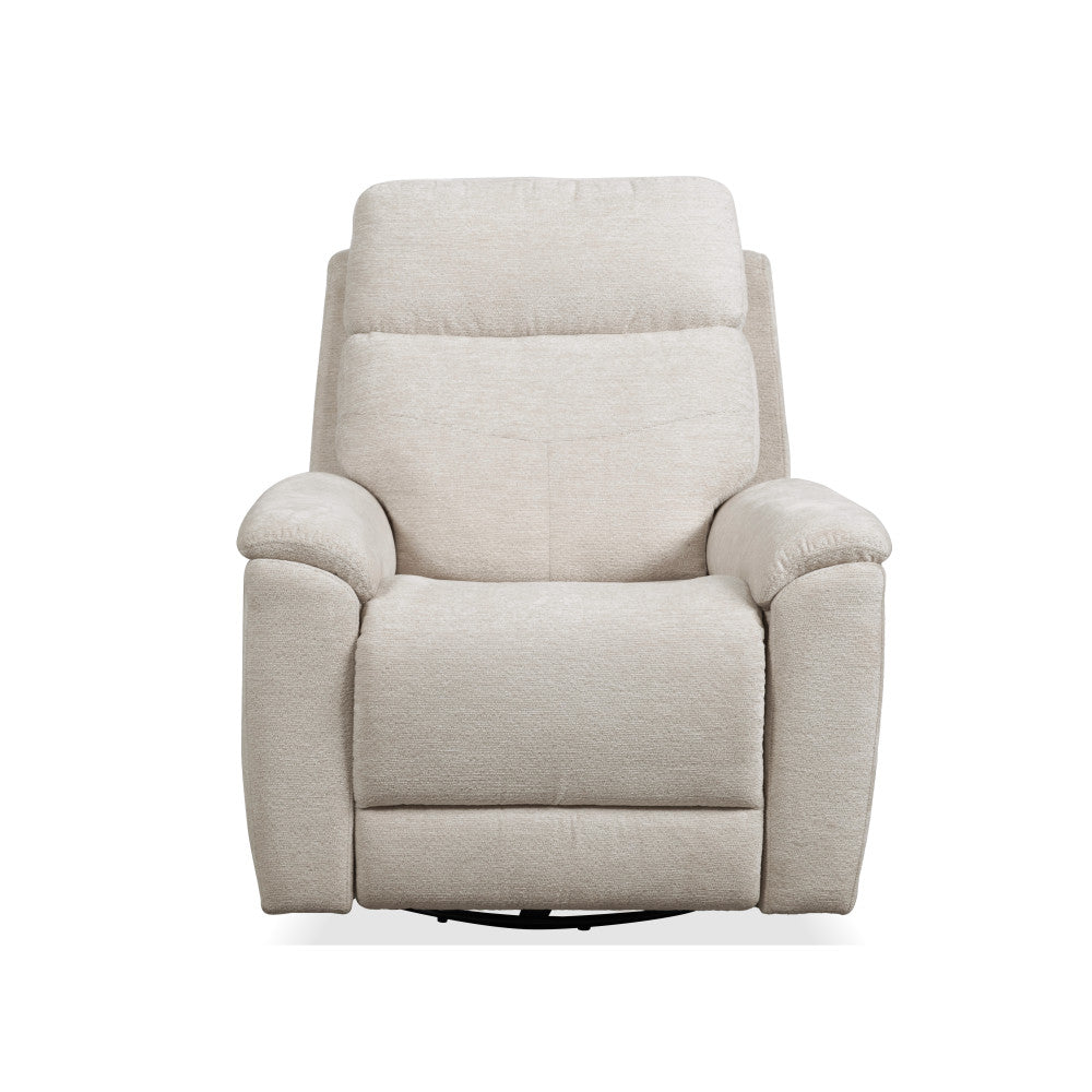 Refined Power Swivel Gliding Recliner with Power Headrest & Lumbar - Fabric 410-11