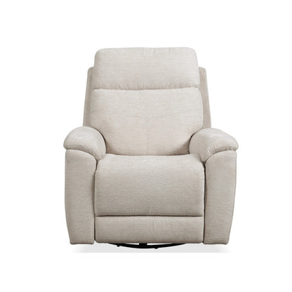 Refined Power Swivel Gliding Recliner with Power Headrest & Lumbar - Fabric 410-11