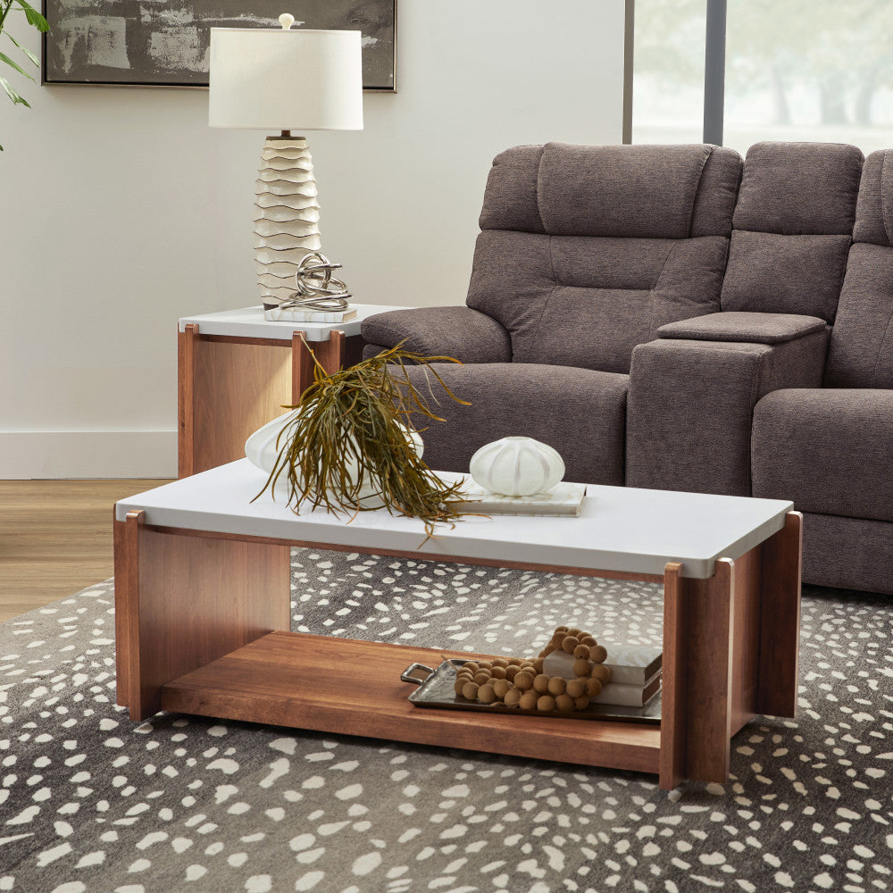 Lincoln Rectangular Coffee Table with Casters - Default Title
