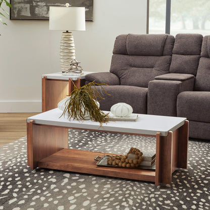 Lincoln Rectangular Coffee Table with Casters - Default Title