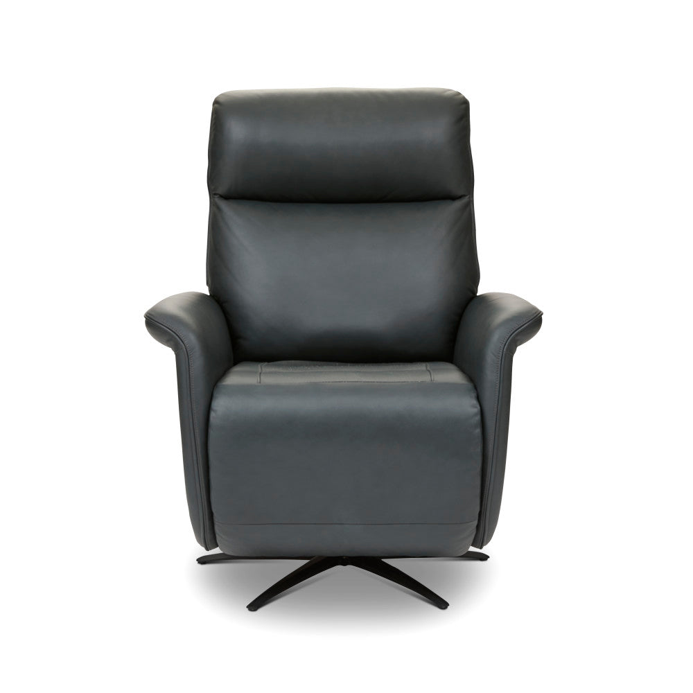 Haven Power Swivel Recliner with Power Headrest, Lumbar, Heat, Massage & Ventilation - Leather 367-40