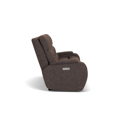 Strait Power Reclining Sofa with Power Headrests - Fabric 319-70