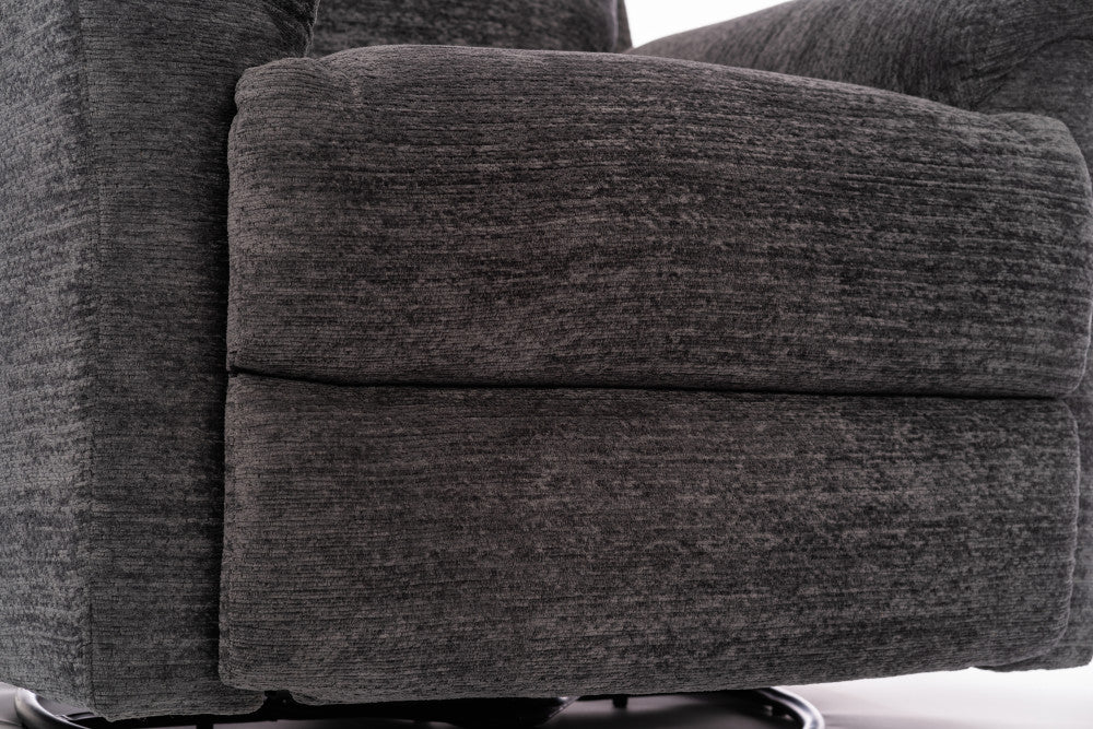 Sophisticated Power Swivel Gliding Recliner with Power Headrest & Lumbar - Fabric 410-02