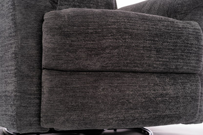 Sophisticated Power Swivel Gliding Recliner with Power Headrest & Lumbar - Fabric 410-02