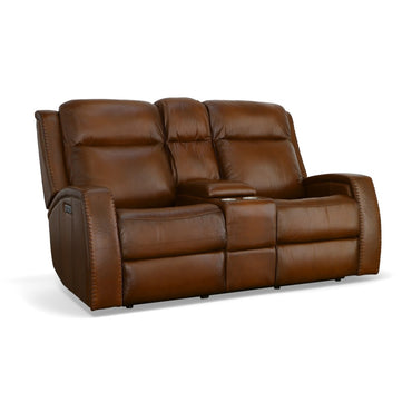 Mustang Power Loveseat with Console with Power Headrest - Default Title