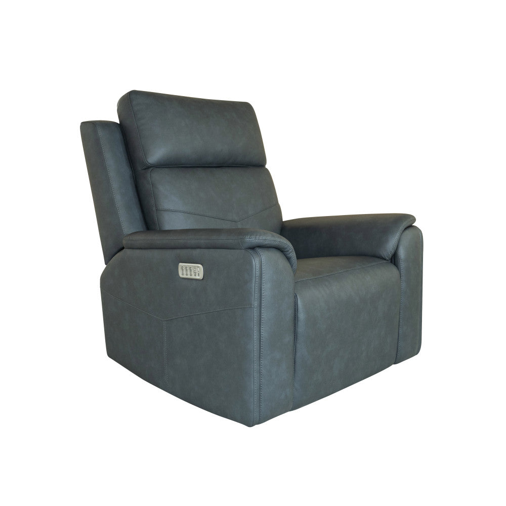 Vernon Power Swivel Gliding Recliner with Power Headrest, Lumbar, Heat & Massage - Green