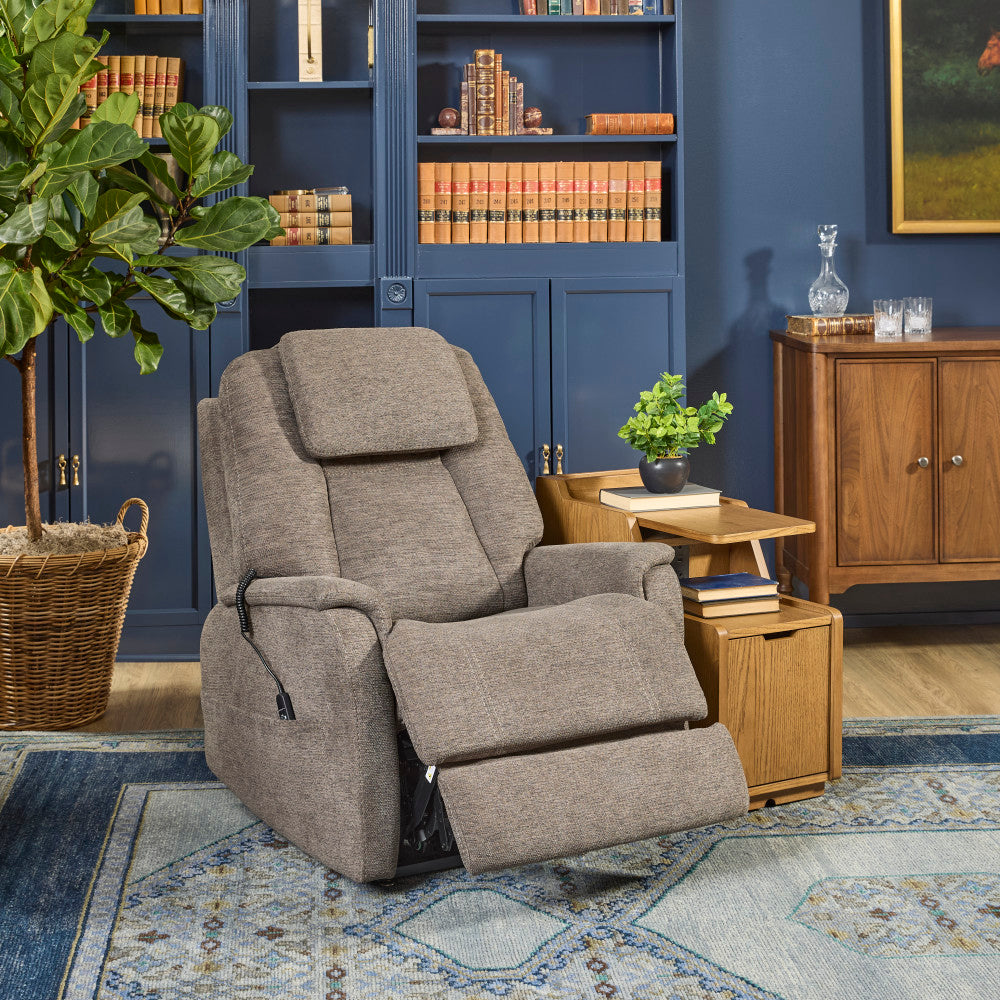 Zecliner Model 3+ Petite Power Lift Recliner with Power Headrest, Lumbar, Heat & Massage - Fabric 358-04