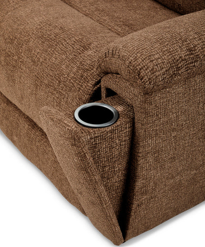 Refined Power Swivel Gliding Recliner with Power Headrest & Lumbar - Fabric 043-70
