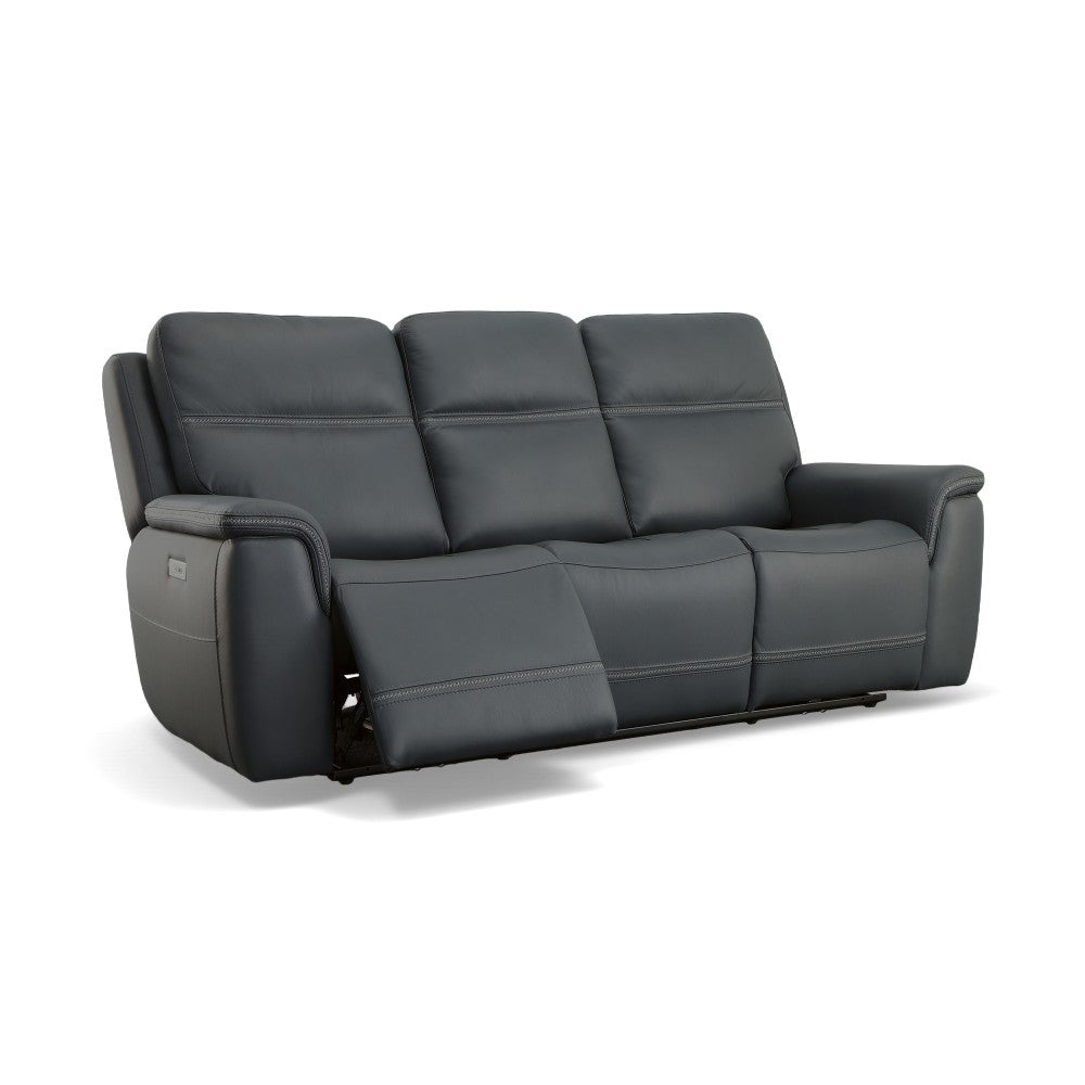 Sawyer Power Reclining Sofa with Power Headrests & Lumbar - Leather 009-42