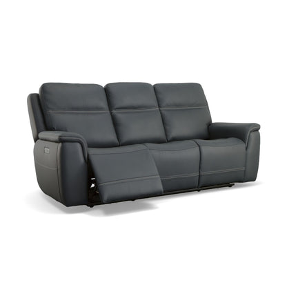 Sawyer Power Reclining Sofa with Power Headrests & Lumbar - Leather 009-42