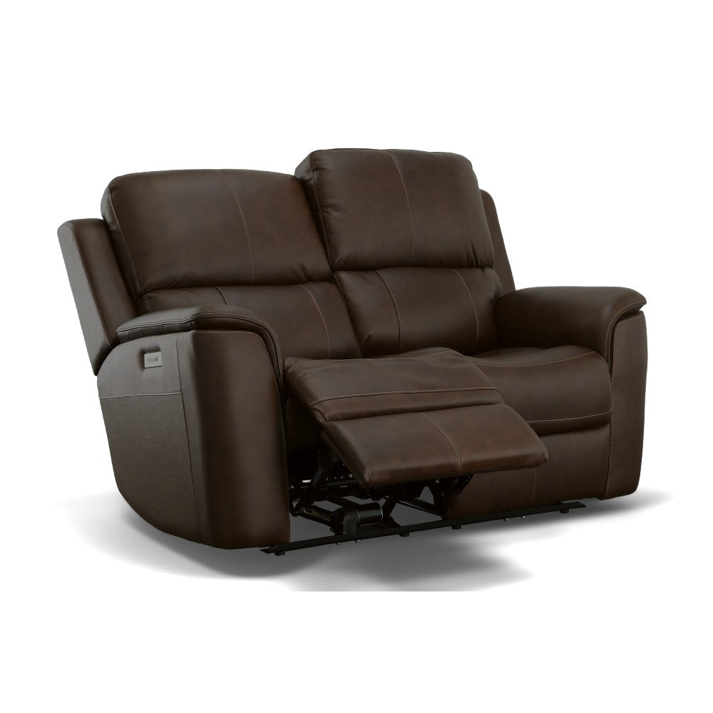 Henry Power Reclining Loveseat with Power Headrests & Lumbar - Leather 946-71