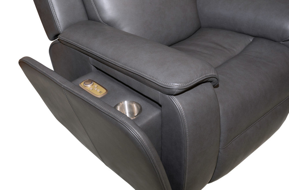 Ziggy Power Recliner with Power Headrest, Lumbar, Heat & Massage - Leather 434-73