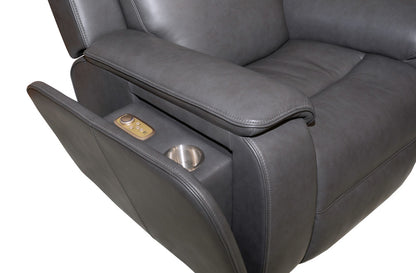 Ziggy Power Recliner with Power Headrest, Lumbar, Heat & Massage - Leather 434-73