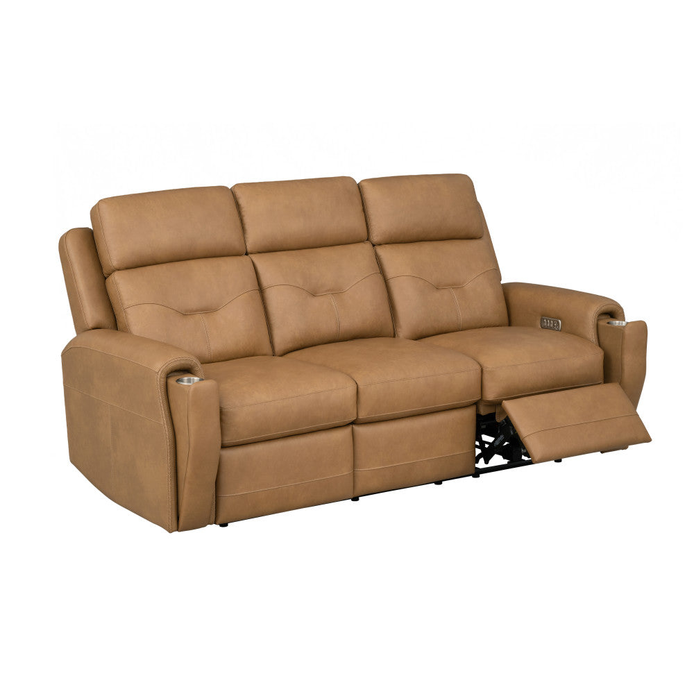 Felix Power Reclining Sofa with Power Headrest, Lumbar, Heat & Massage - Leather 408-72