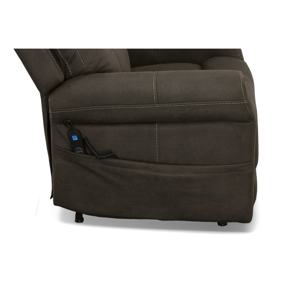 Jenkins Power Lift Recliner with Right-Hand Control & Power Headrest - Brown