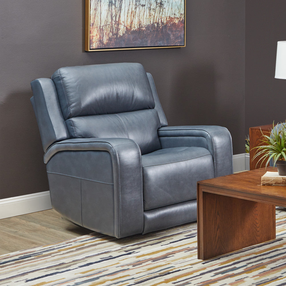 Oasis Power Recliner with Power Headrest, Lumbar, Heat & Massage - Leather 734-40