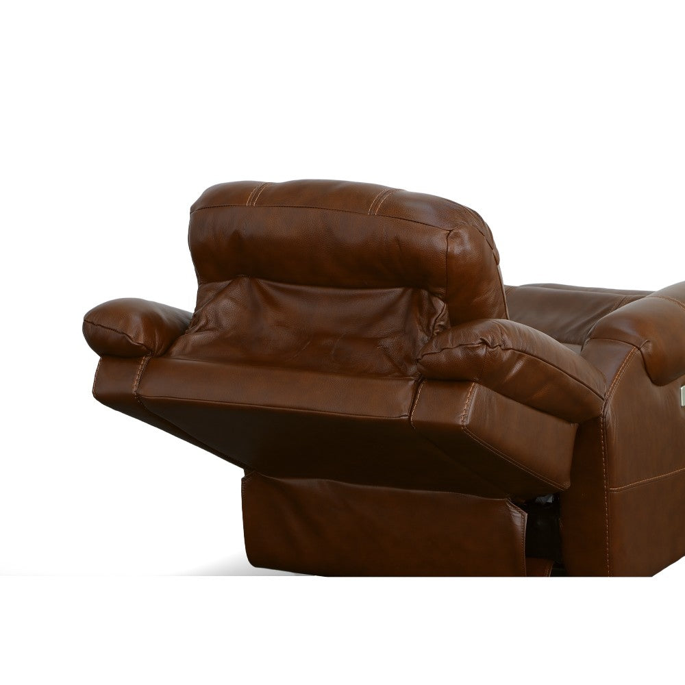 Oscar Power Recliner with Power Headrest - Leather 375-72