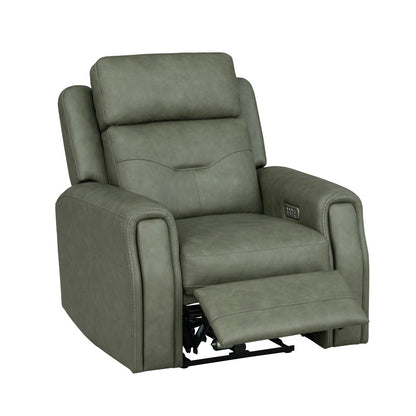 Felix Power Recliner with Power Headrest, Lumbar, Heat & Massage - Leather 408-21