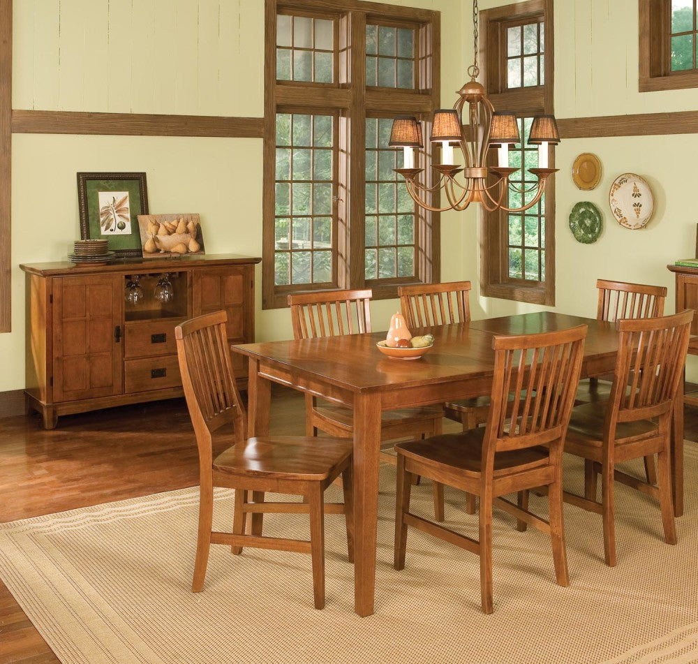 Arts & Crafts 7-Piece Sectional - Brown