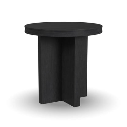 Waterfall Round End Table - Black