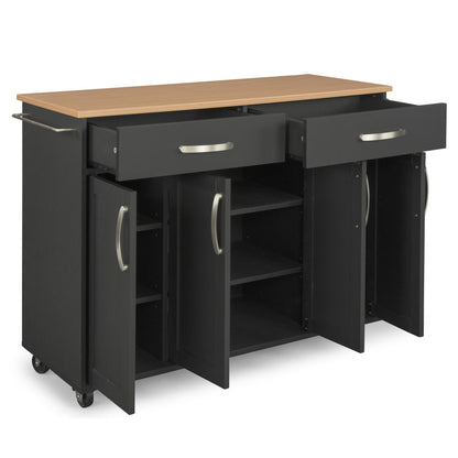 Storage Plus Kitchen Cart - Black