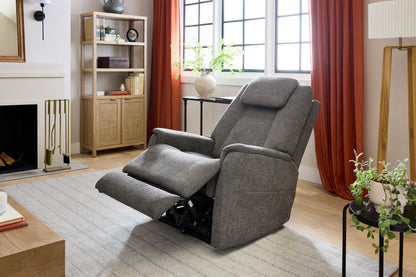 Zecliner Model 3+ Power Rocking Sleep Recliner with Power Headrest, Lumbar, Heat & Massage - Fabric 358-04