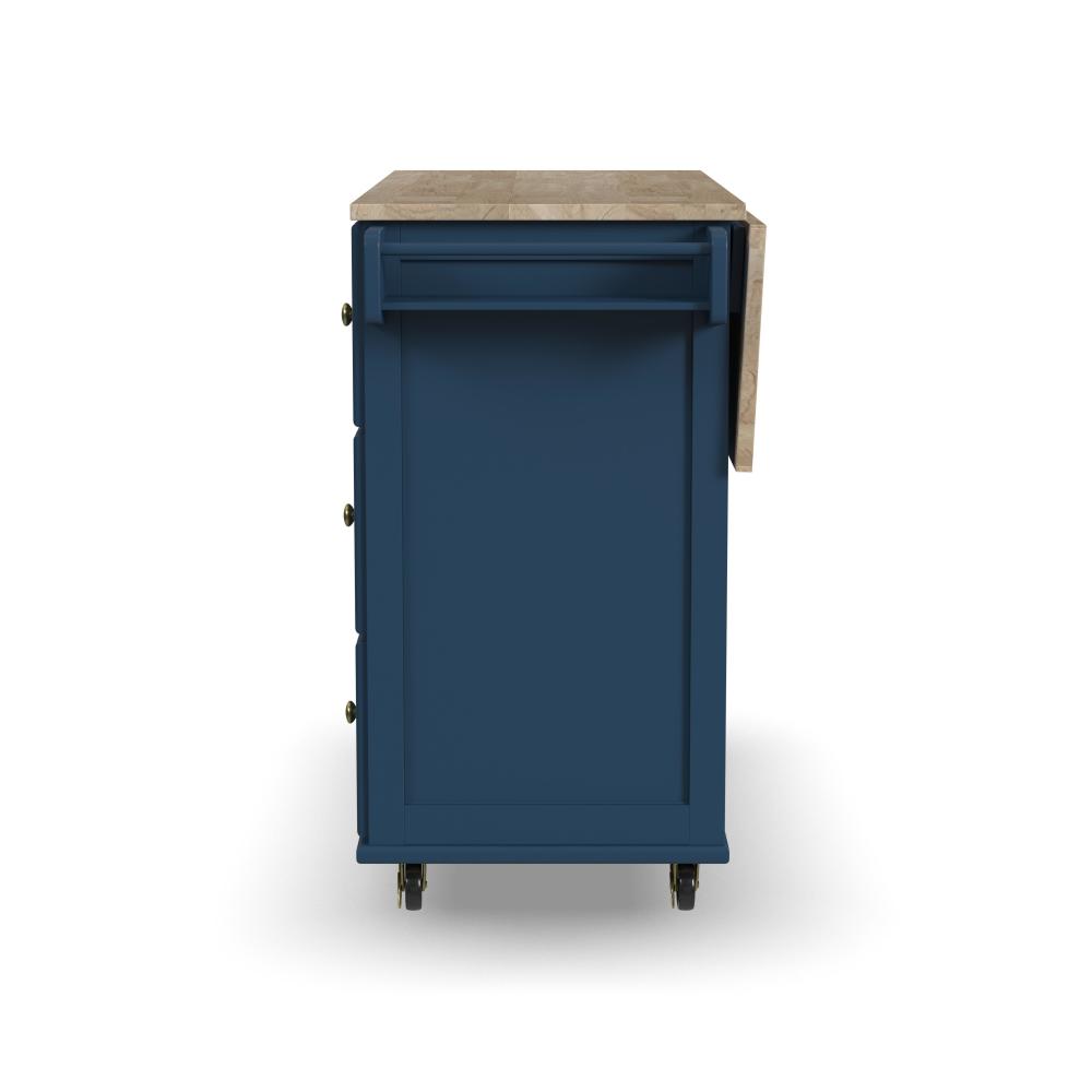 Dolly Madison Drop Leaf Kitchen Cart - Blue