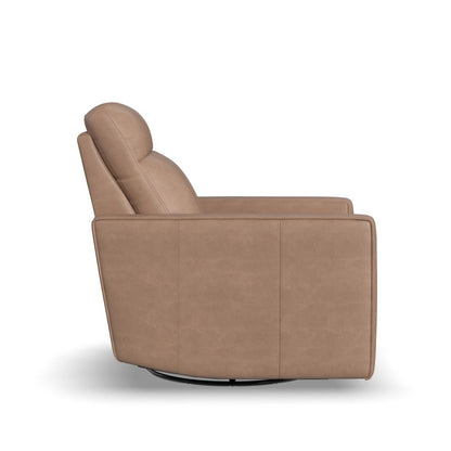 Dutch Power Swivel Gliding Recliner with Power Headrest, Lumbar, Heat & Massage - Leather 562-82