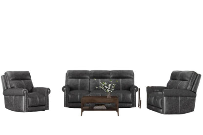 Alexander Power Reclining Sofa with Console, Power Headrest & Lumbar - Leather 706-03