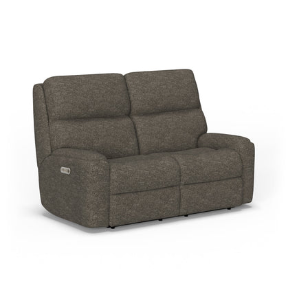 Rio Power Reclining Loveseat with Power Headrests - Fabric 147-11