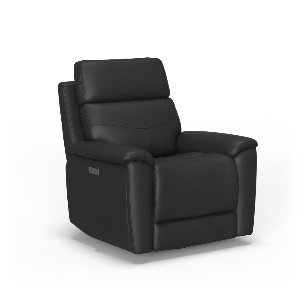 Refined Power Swivel Gliding Recliner with Power Headrest & Lumbar - Leather 577-82