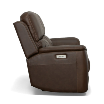 Henry Power Reclining Loveseat with Power Headrests & Lumbar - Leather 946-71