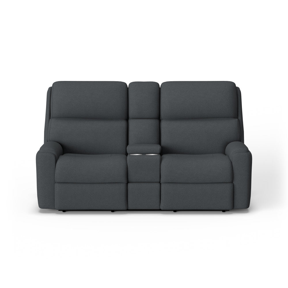 Rio Power Reclining Loveseat with Console - Fabric 407-30