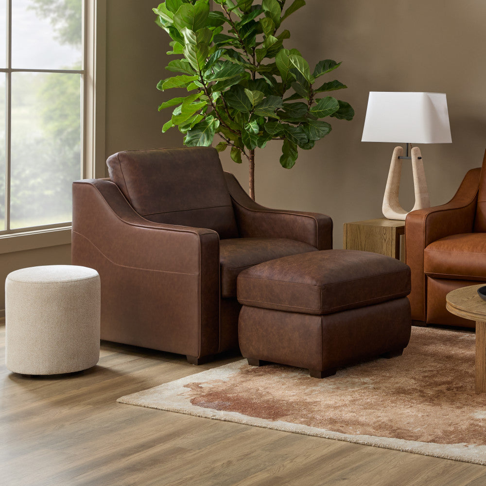 Hudson Ottoman - Leather 896-72