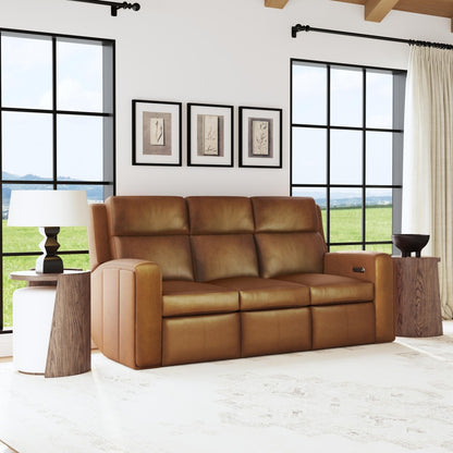 Wyatt Power Reclining Sofa with Power Headrests & Lumbar - Leather 705-72