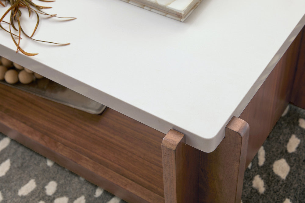 Lincoln Rectangular Coffee Table with Casters - Default Title