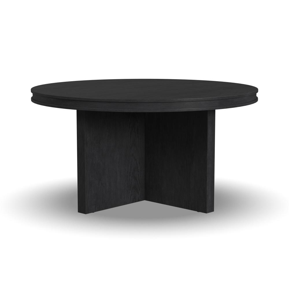 Waterfall Round Coffee Table - Black