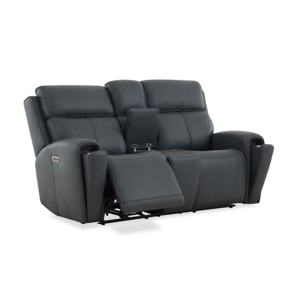 Warren Power Reclining Loveseat with Console, Power Headrest & Lumbar - Default Title