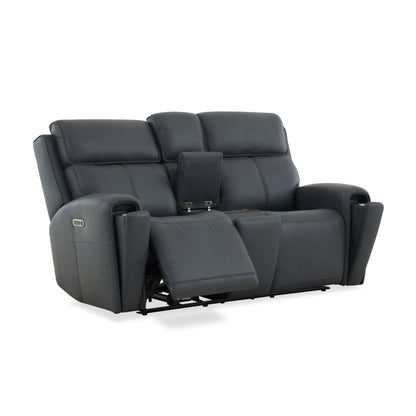 Warren Power Reclining Loveseat with Console, Power Headrest & Lumbar - Default Title