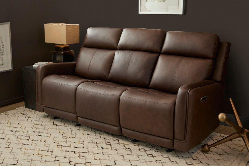 Alister Power Gliding Sofa with Power Headrests & Lumbar - Leather 946-71